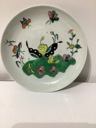 Republic Period Chinese Famille Rose Porcelain Butterfly Plate
