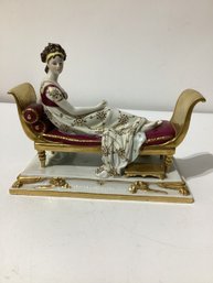 Scheibe Alsbach Madame Recamier Porcelain Figure  Scheibe Alsbach Backstamp