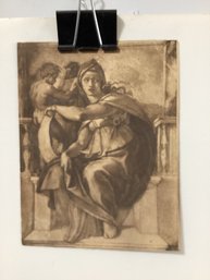 Print Of Michael Angelo Of Delphic Sibyl From Sistine Chapel