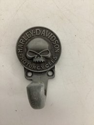 Harley-Davidson Willie G Skull Design Coat Hook In An Antique Pewter Finish