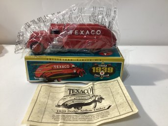 1939 Dodge Airflow Tanker Truck Coin Bank,  By Ertl As Part Of The 'Texaco Collectors Series' 1993