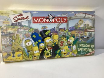 2001 Edition Of The Simpsons Monopoly Board Game Factory Sealed