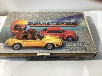 Vintage 'Rally Sport' Collectible Die-cast Car Set Featuring Porsche 911 Models