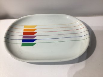 1980s Vista Alegre Block Harmony Sextet Serving Platter