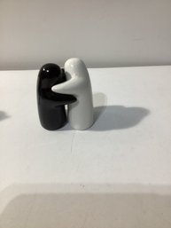 Set Of Ceramic 'Hugging Ghosts' Salt And Pepper Shakers