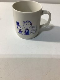Snoopy Coffee Mug ' Please WAIT TO BE SEATED Thank You'