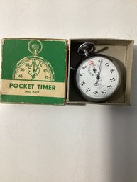 Vintage Arnex Swiss-made Mechanical Stopwatch Featuring A Silver-colored Case W/original Box