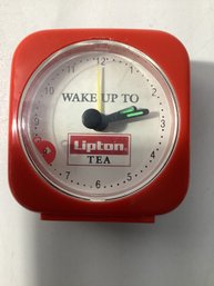 Collectible Mini Alarm Clock Branded With The Lipton Tea Logo