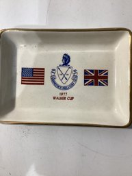 Ceramic Tray From The 1977 Walker Cup Held At The Shinnecock Hills Golf Club