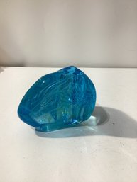 Beautiful Blue Art Glass Sculpture