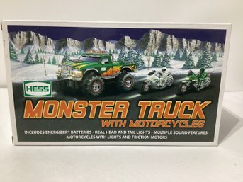 2007 Hess Monster Truck With Motorcycles Collectible Set