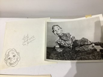 Vintage Howdy Doody Photo And Drawing