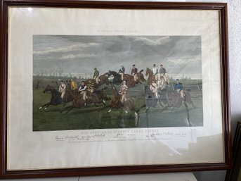 'McQueen's Steeple Chasing' (also Known As 'Our Leading Jockeys Of The Day') Print By George Veal