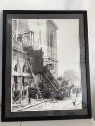 Aftermath Of Montparnasse Derailment That Occurred In Paris, France, On October 22, 1895