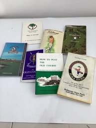 Vintage Yardage Guides And Souvenir Programs From Various Golf Courses And Championships