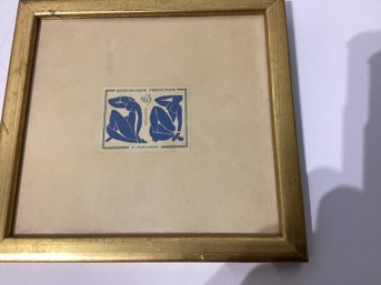 Postage Stamps From France Featuring The Artwork 'Blue Nudes' (Les Nus Bleus) By Henri Matisse