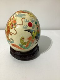 Hand Painted Ostrich Egg