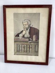 Vintage 'Vanity Fair' Lithograph From March 1, 1879, Titled 'The Law'