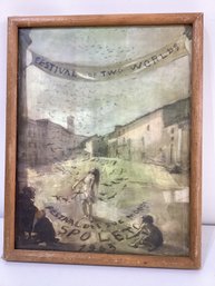 Vintage Poster Artwork Promoting The 'Festival Of Two Worlds' (Festival Dei Due Mondi)  Spoleto, Italy