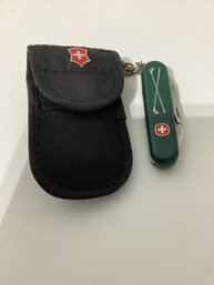 Wenger Swiss Army Golf Pro Multi Tool Pocket Knife Made In Switzerland Green