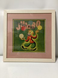 Framed Vintage 'Jumbo Tiddledy Winks' Game Cover
