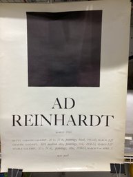 Poster For Exhibitions Featuring The Work Of Abstract Artist Ad Reinhardt NYC March 1965