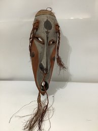 Papau New Guinea Hand Carved Wood Canoe Prow Spirit Mask