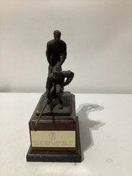 Bey Berk Double Golfers Sculpture Bronze Look Statue Figurine 2004 Engineers Challenge Cup