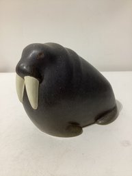 Taisto Kaasinen Ceramic Walrus Figurine Produced By Arabia Finland In The 1960s