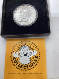 1987 Garfield Limited Edition Medallion One Ounce .999 Fine Silver