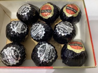 9 Vintage Dunlop 65 Golf Balls From England
