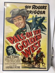 Vintage Movie Poster For The 1951 Western Film 'Pals Of The Golden West' Litho USA