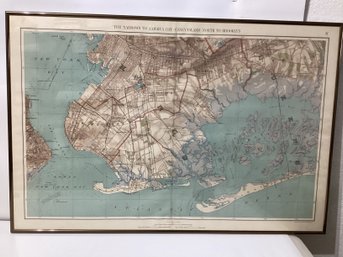 Map Titled 'The Narrows To Jamaica Bay-Coney Island North To Brooklyn'.