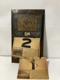 US Army Daily Date Perpetual Recruiting Calendar 1917-1921 Enlistments Wanted