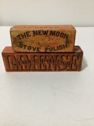 Vintage Collectible Set Of Two Boxes Of Stove Polish