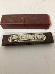 Vintage Hohner Marine Band Tremolo Harmonica Made In Germany