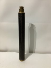 English Brass And Leather Telescope, Or Spyglass, Likely Dating To The Mid-to-late 1800s
