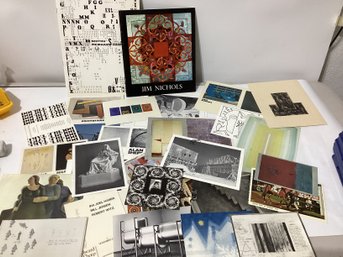 Art-related Printed Materials, Including Exhibition Announcement Cards, And Postcards