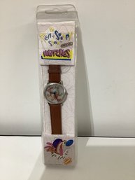 1992 Ren & Stimpy Watch Featuring A Hologram Face