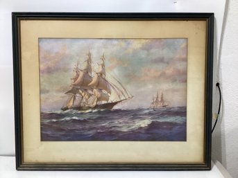 Frank Vining Smith Print Clipper Ships At Sea