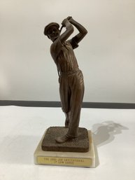 Solid Metal Figurine Trophy For 'THE 1990 JDK INVITATIONAL 1ST LOW GROSS'