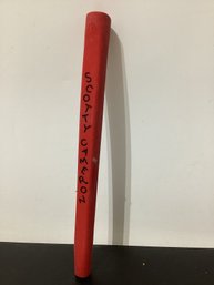 Red Scotty Cameron Putter Grip, Often Referred To As A Pistolini Or Pistolero Model