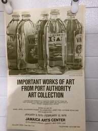 1976 Art Exhibition Poster  Titled 'Important Works Of Art From Port Authority Art Collection'