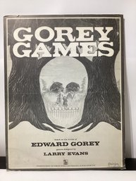 'Gorey Games' By Edward Gorey  Poster On Board Signed