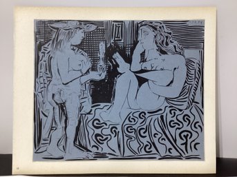 'Two Women With A Vase Of Flowers' Picasso Book-plate