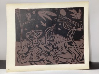 Les Danseurs Au Hibou (Dancers With An Owl) Picasso Book-plate