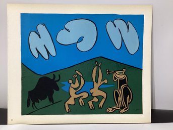 Pablo Picasso's 'Bacchanal With Black Bull'  Book-plate