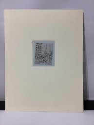 Vintage 1925 French New Year's Greeting Card Print