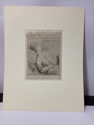 Vintage Invitation For An Exhibition Of Artworks By French-Armenian Artist Edgar Chahine