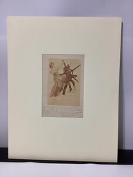 Business Card Of Auguste & Eugene Delatre  Etching, Artist Richard Ranft